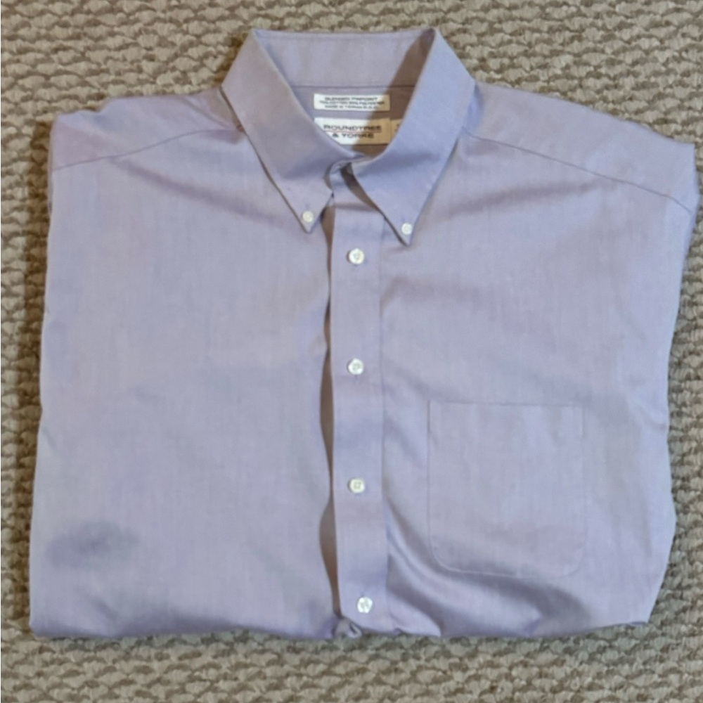 Rountree & Yorke Lilac Blended Pinpoint Shirt, 17/35